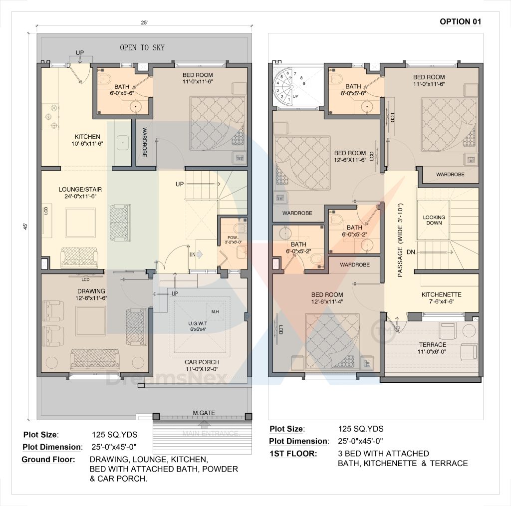 PROPOSED PLAN 125 Sqy. Option-1