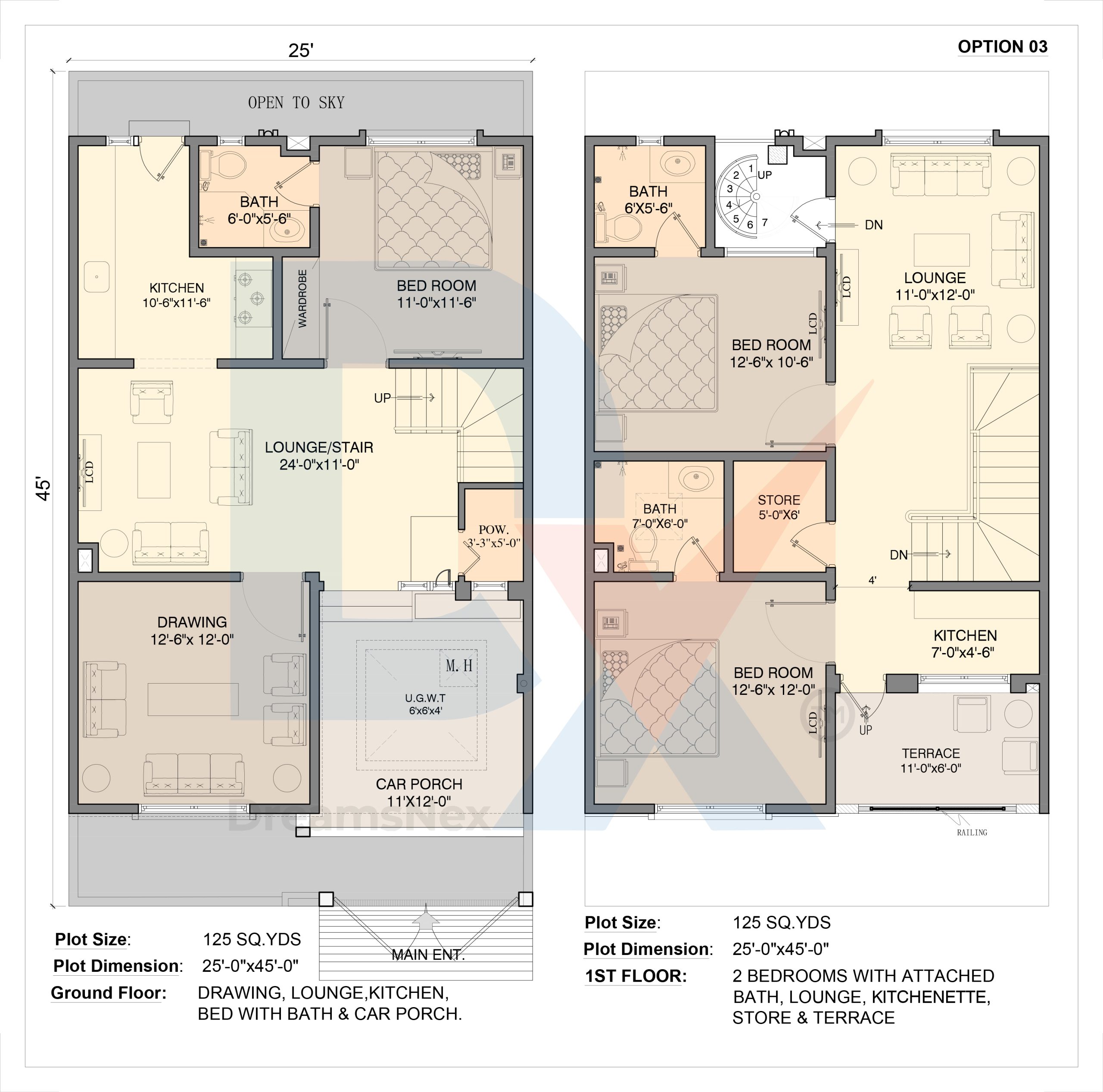 PROPOSED PLAN 125 Sqy. Option-3