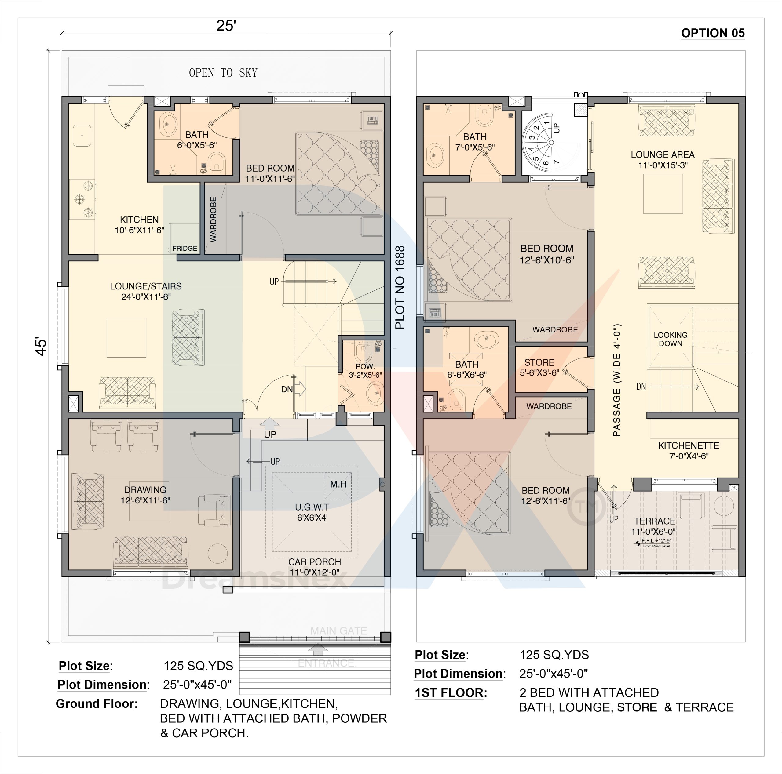 PROPOSED PLAN 125 Sqy. Option-5